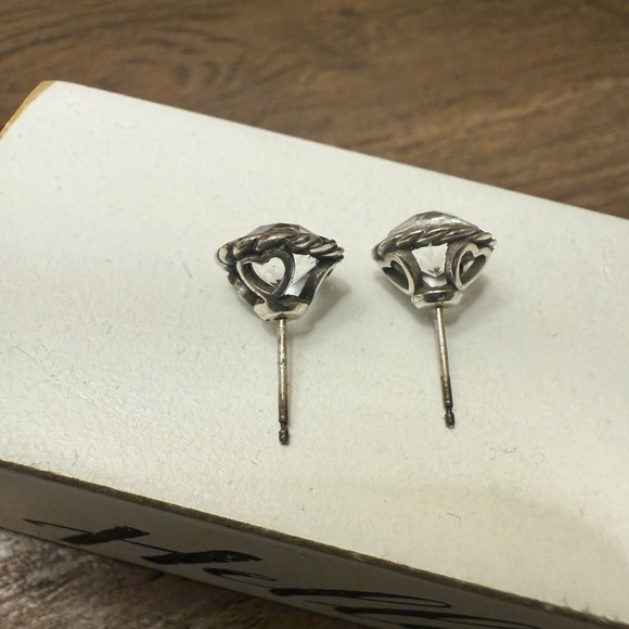 Brighton Silver Crystal Stud Earrings - Picture 7 of 9